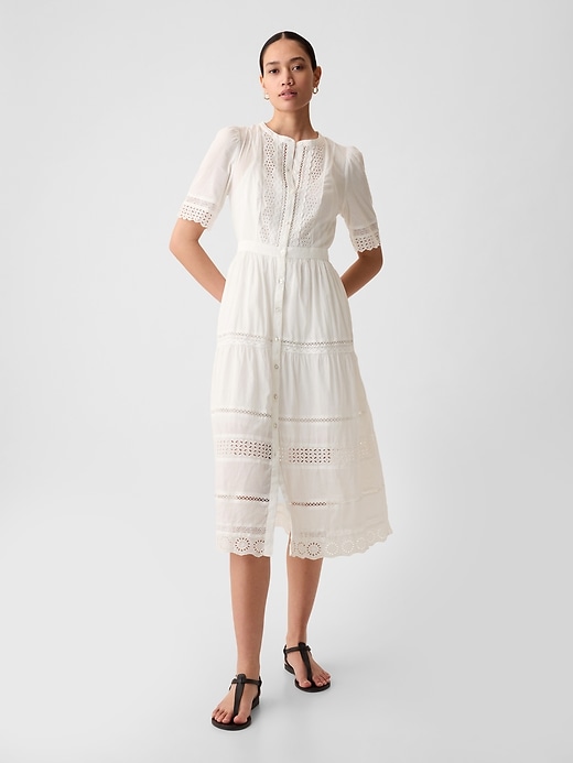 Image number 1 showing, Lace Midi Dress