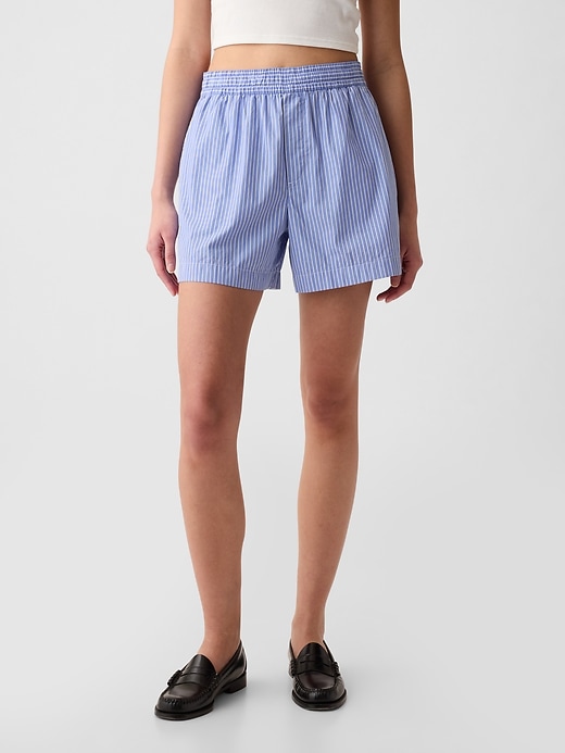 Image number 2 showing, Organic Cotton Striped Poplin Shorts