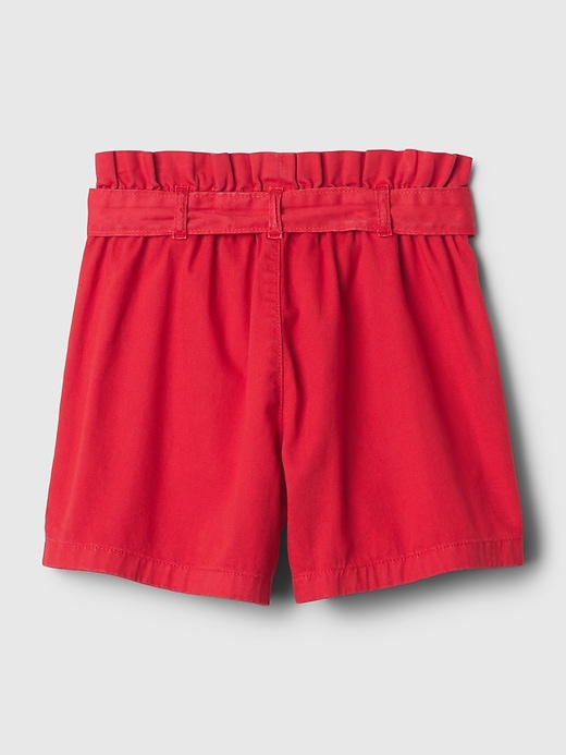 Image number 9 showing, Kids High Rise Paperbag Denim Shorts