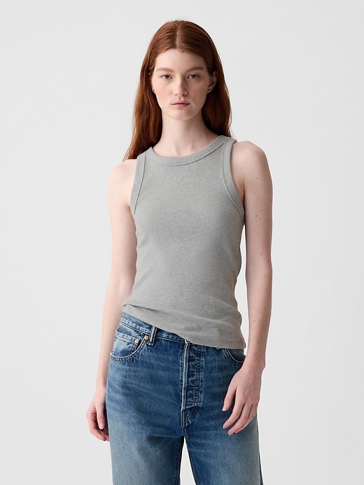 Image number 1 showing, Modern Rib Halter Tank Top