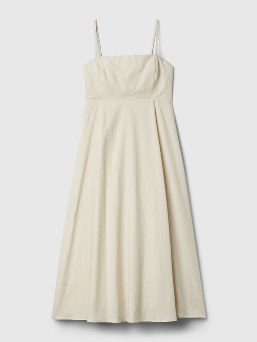 Image number 6 showing, Linen-Blend Midi Dress