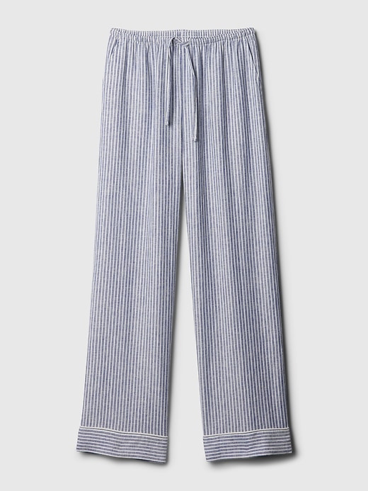 Image number 4 showing, Linen-Blend PJ Pants