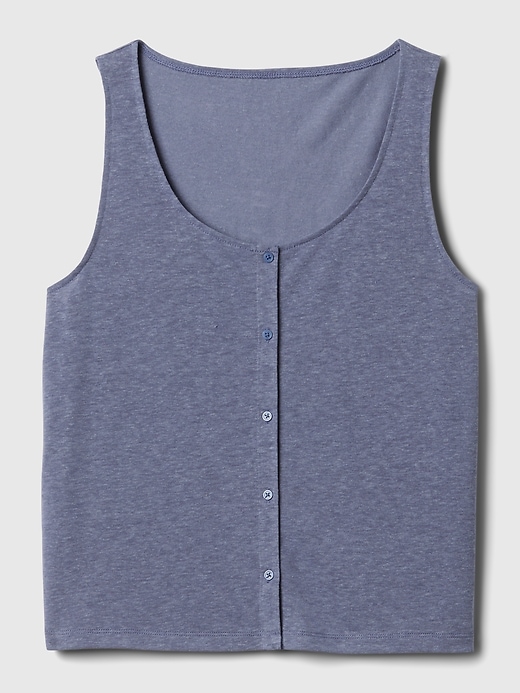 Image number 7 showing, Linen-Blend PJ Tank Top