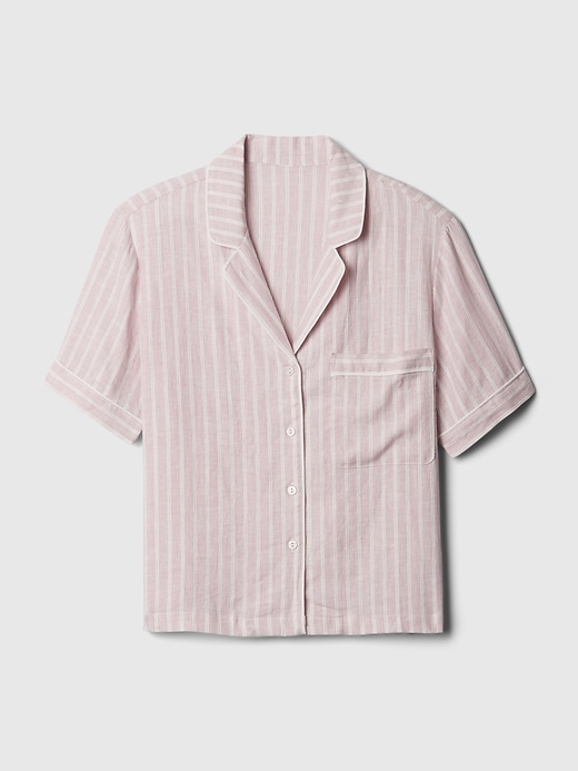 Image number 7 showing, Linen-Blend PJ Shirt