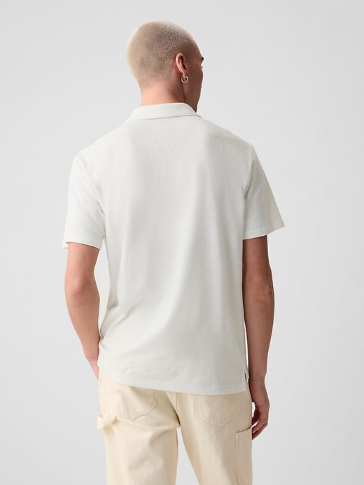 Image number 2 showing, Linen-Cotton Polo Shirt