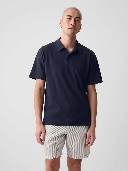 Image number 7 showing, Linen-Cotton Polo Shirt