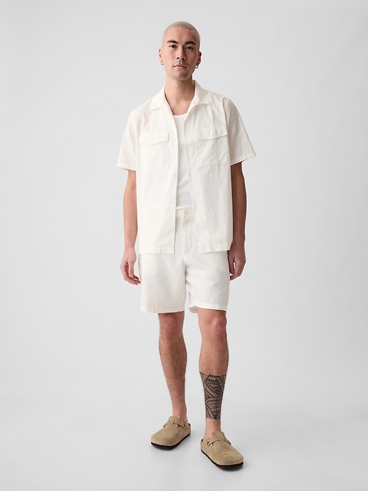 Image number 6 showing, Linen-Cotton Utility Shirt