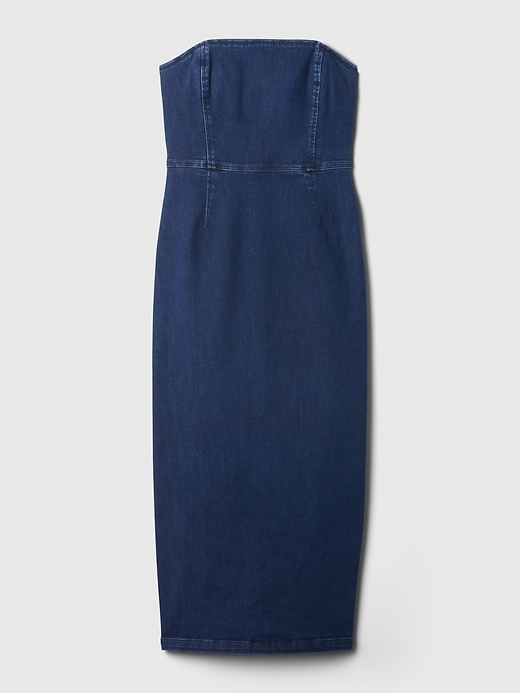 Image number 7 showing, Strapless Denim Midi Dress