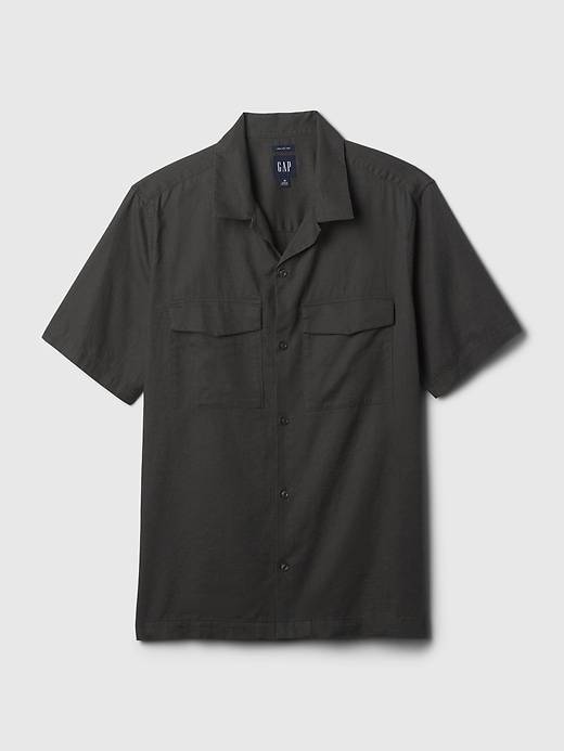 Image number 4 showing, Linen-Cotton Utility Shirt