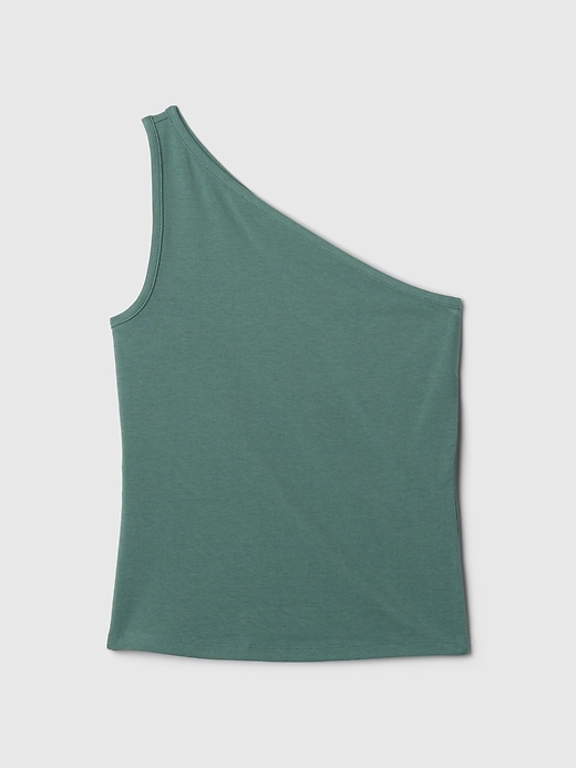 Image number 4 showing, Modern One-Shoulder Cropped Tank Top