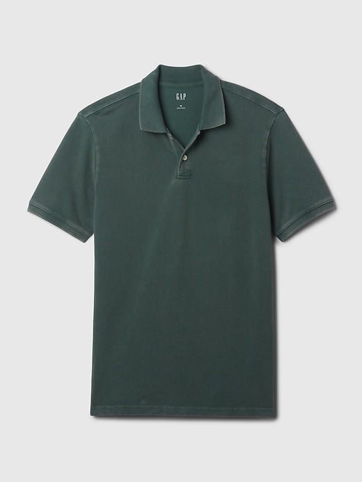 Image number 9 showing, Washed Pique Polo Shirt