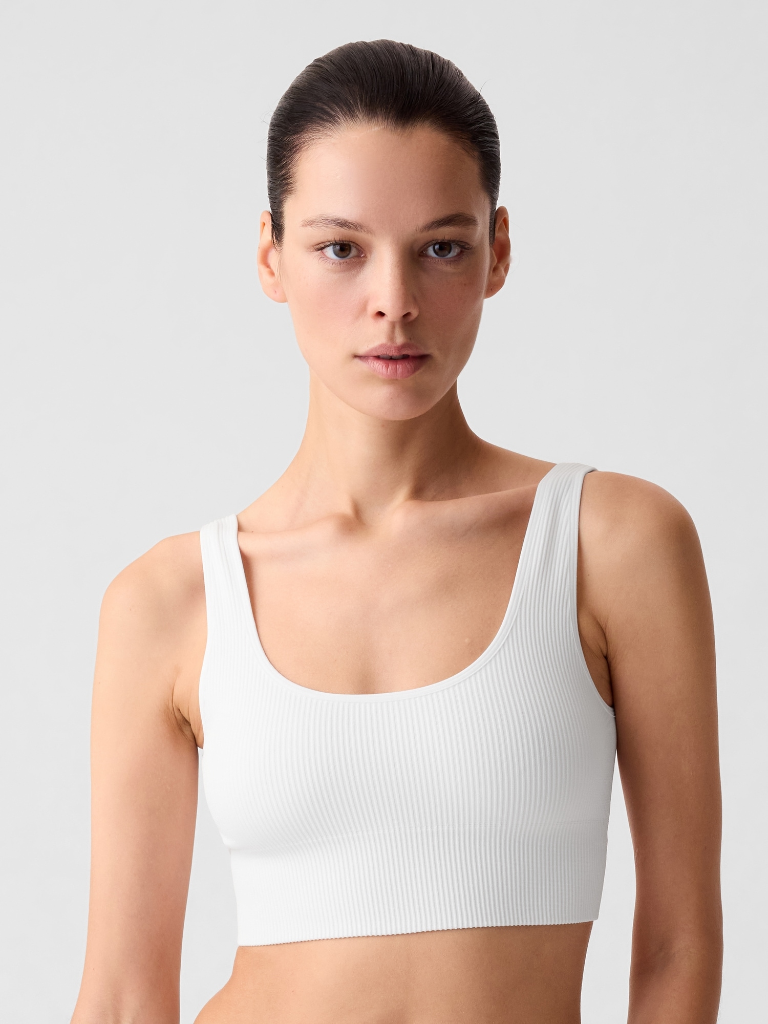 Buy Gap White Seamless Ribbed Bralette from the Next UK online shop