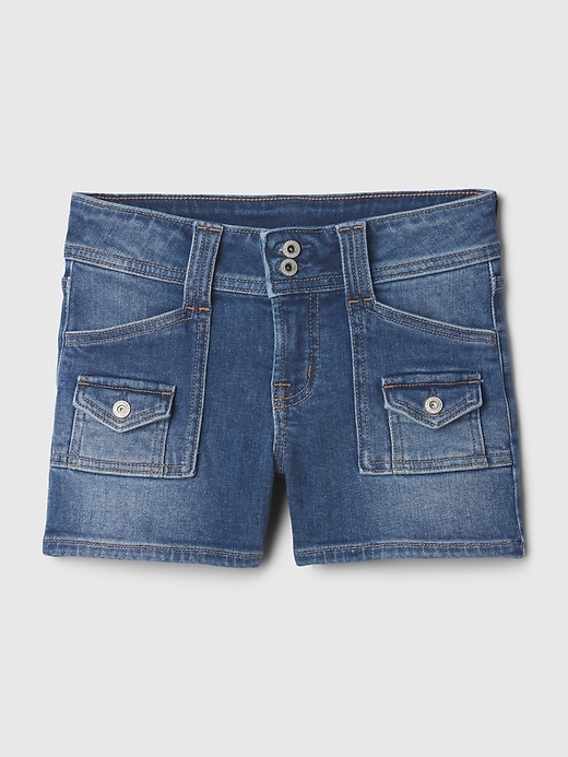 Image number 4 showing, Kids Low Rise Y2K Denim Shortie Shorts