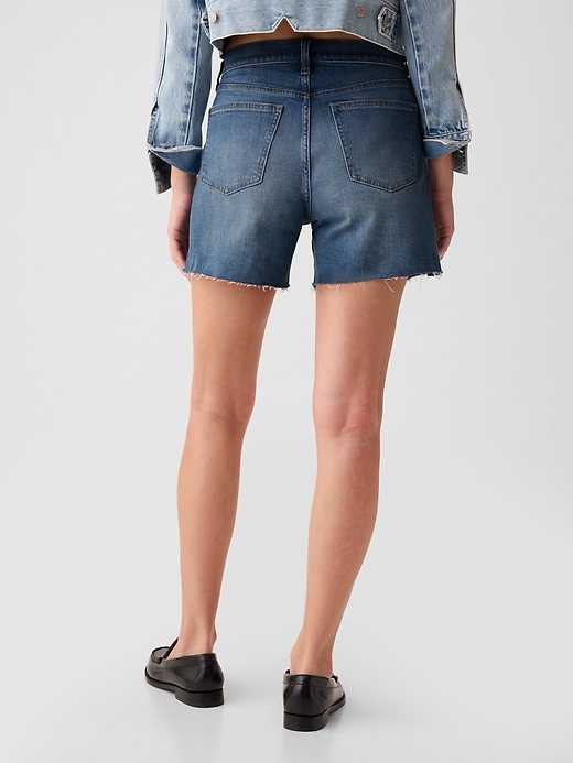 Image number 4 showing, 4" High Rise Girlfriend Denim Shorts