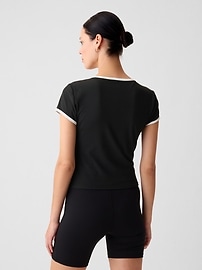 View large product image 5 of 13. GapFit Studio Rib Cropped T-Shirt