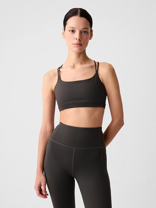 Image number 1 showing, GapFit Power Medium Impact Strappy Sports Bra