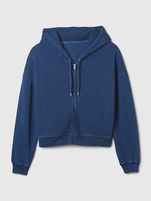 Image number 4 showing, Textured Cropped Hoodie