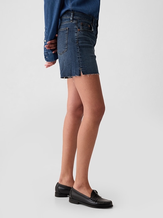 Image number 3 showing, 4" High Rise Girlfriend Denim Shorts