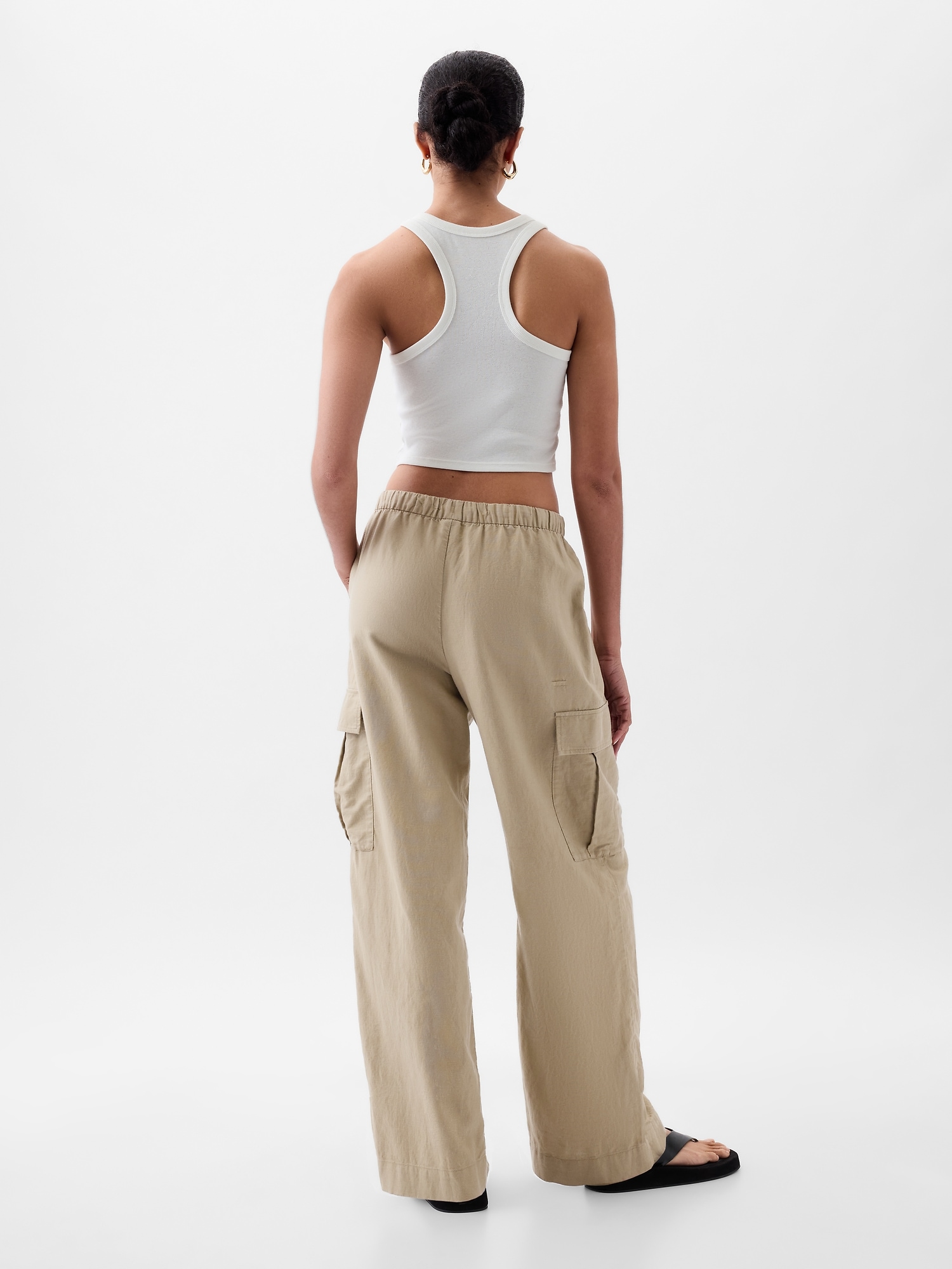 kpoplk Womens Lounge Pants Slacks Cotton Linen Drawstring Summer Casual  Wide Leg Pants for Women Trousers Hot Pink,XL