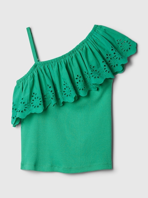 Image number 4 showing, Kids Asymmetrical Eyelet Top