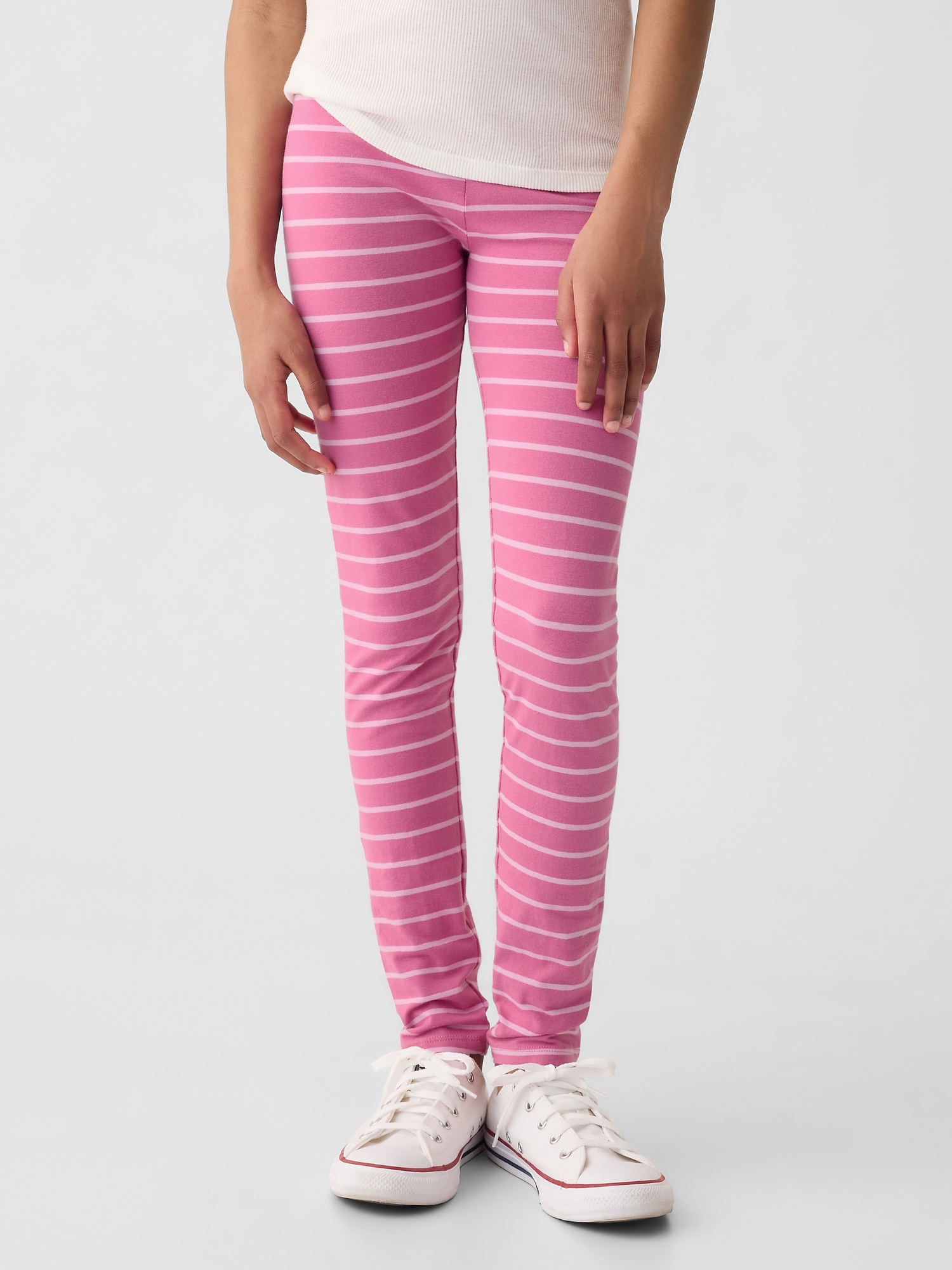 Striped tights for kids Pink light pink -  