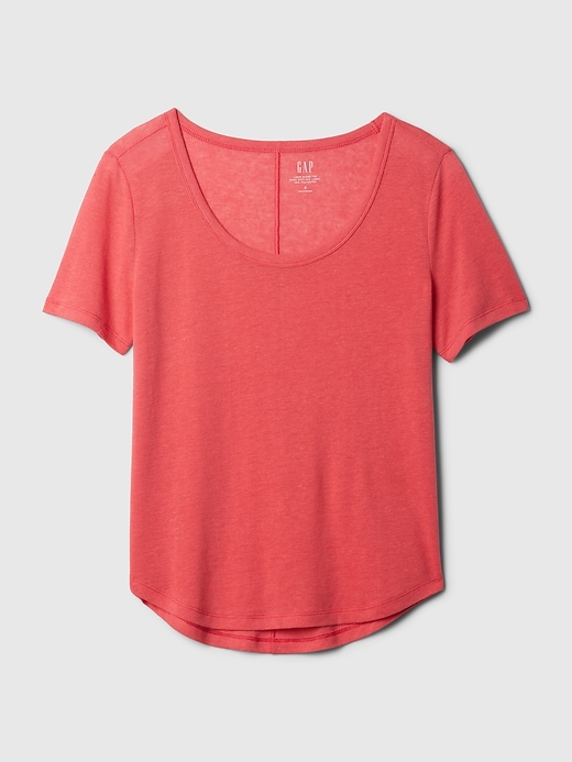 Image number 4 showing, Linen-Blend T-Shirt