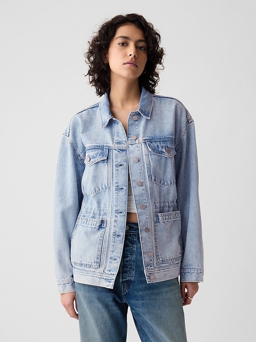 L'image numéro 1 présente Veste en denim cintrée