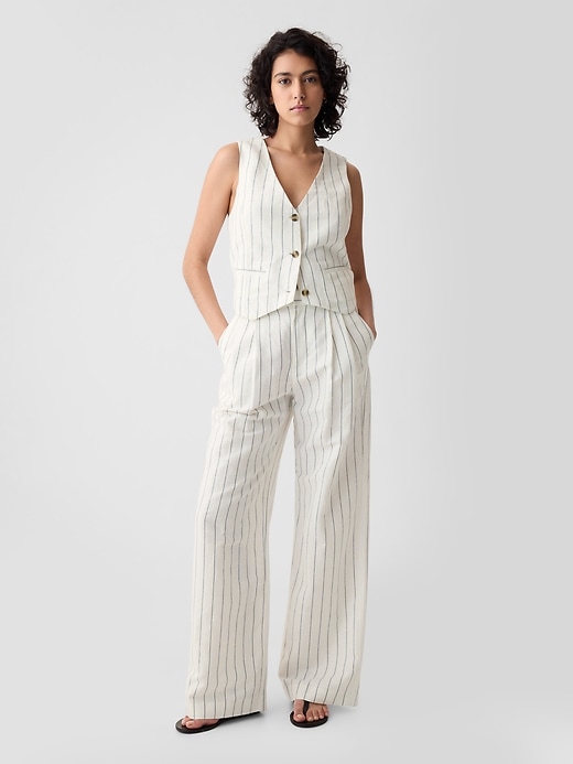 Image number 9 showing, 365 High Rise Linen-Cotton Trousers