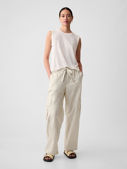 Cotton Cargo Parachute Pants