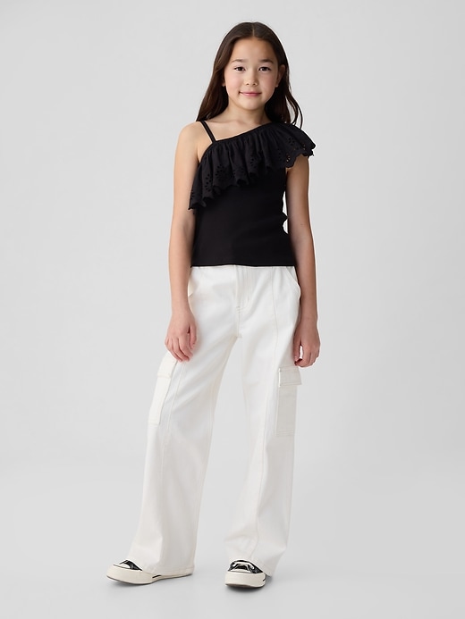 Image number 8 showing, Kids Asymmetrical Eyelet Top