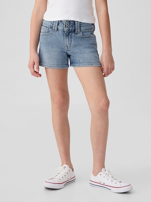 Image number 7 showing, Kids Low Rise Y2K Denim Shortie Shorts