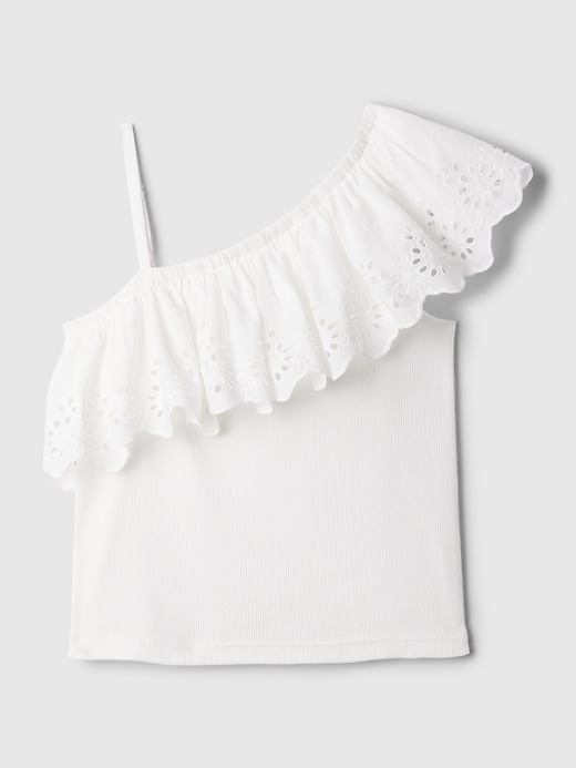 Image number 6 showing, Kids Asymmetrical Eyelet Top