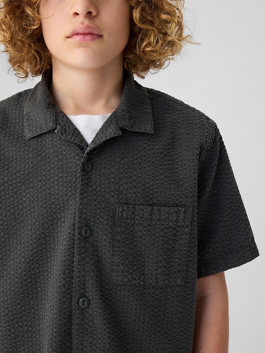 Image number 4 showing, Kids Seersucker Shirt