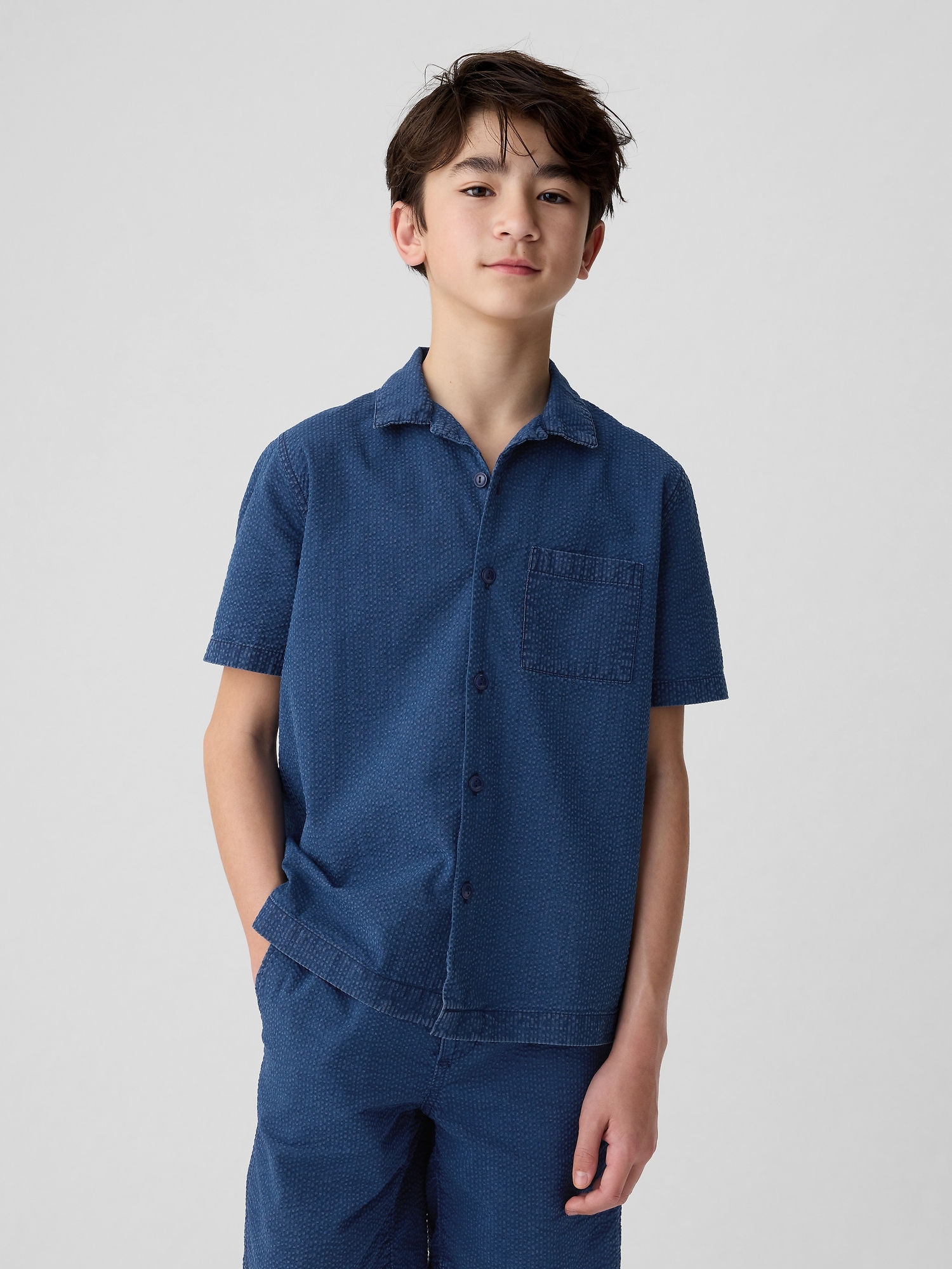 Kids Seersucker Oxford Shirt