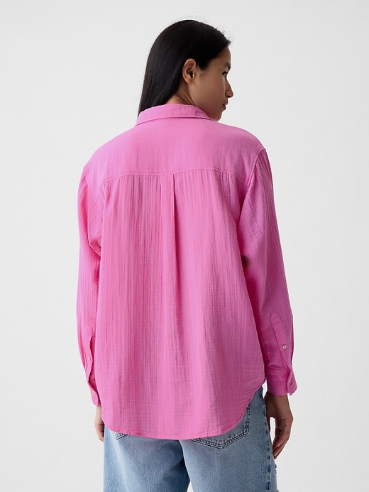 Image number 2 showing, Crinkle Gauze Big Shirt