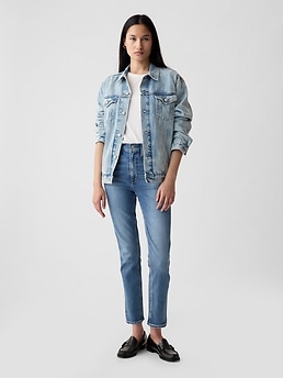 GAP Womens High Rise Vintage Slim Fit Jeans, Dark Hilda, 24 Regular US at   Women's Jeans store