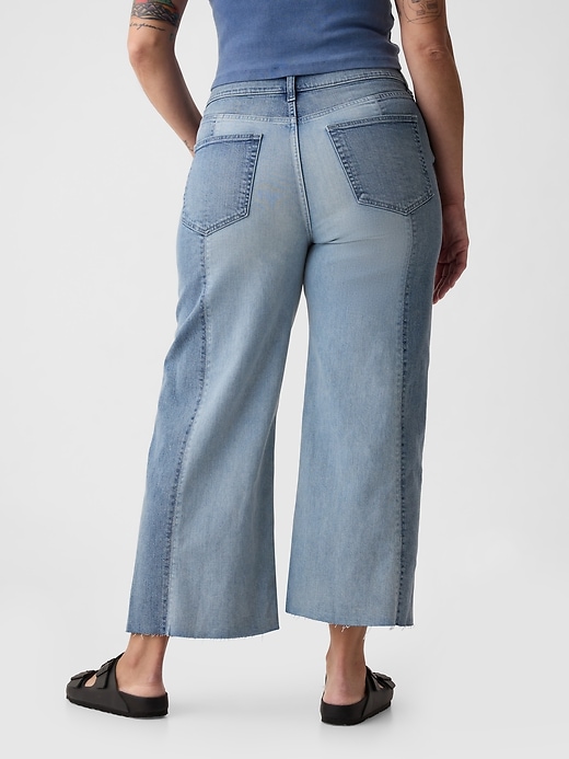 Image number 6 showing, High Rise Stride Wide-Leg Ankle Jeans