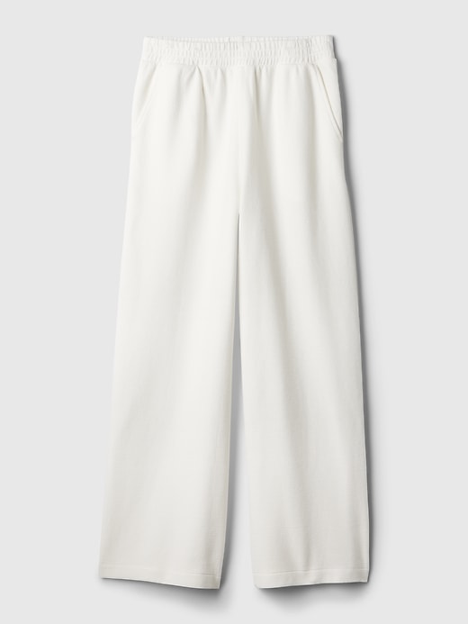 Image number 9 showing, Textured Wide-Leg Ankle Sweatpants