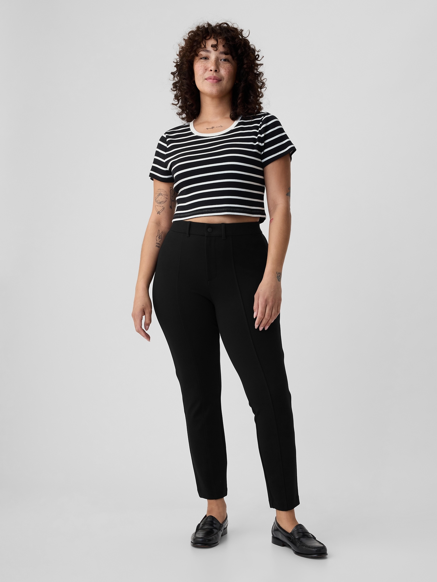 Women's Basic Stretch Fit Skinny Ponte Pants – COTTON KITTY