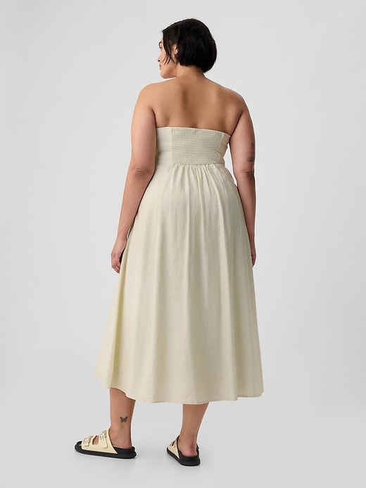 Image number 10 showing, Linen-Blend Midi Dress