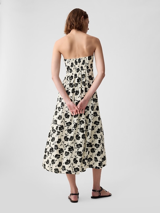 Image number 2 showing, Linen-Blend Midi Dress