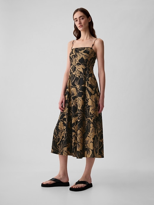 Image number 8 showing, Linen-Blend Midi Dress