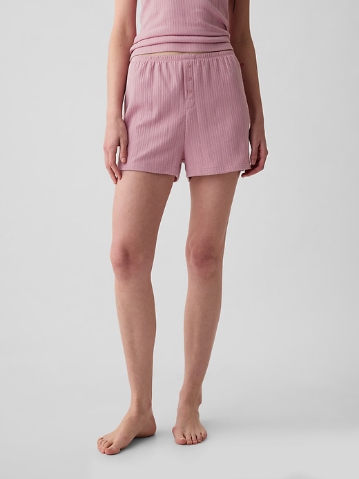 Image number 1 showing, Pointelle PJ Shorts