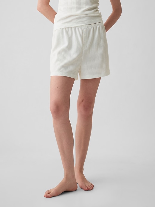 Image number 5 showing, Pointelle PJ Shorts