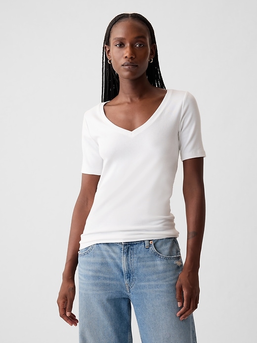 Image number 8 showing, Modern V-Neck T-Shirt