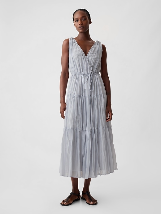 Image number 1 showing, Pleated Tiered Maxi Dress