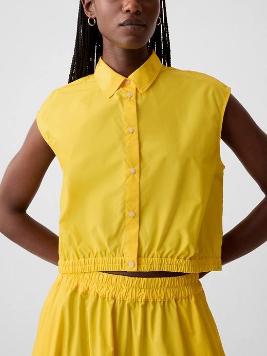 Image number 7 showing, Cropped Poplin Shirt