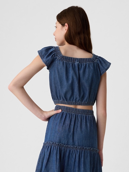 Image number 2 showing, Kids Flutter Denim Top