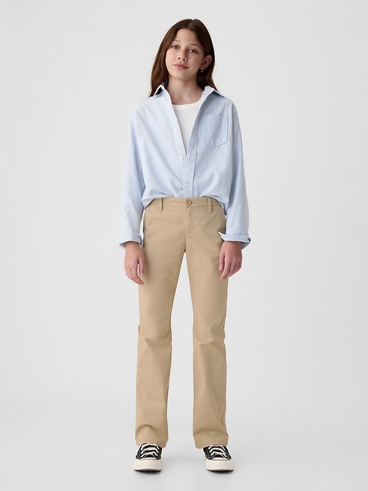 Image number 1 showing, Kids Uniform Bootcut Khakis