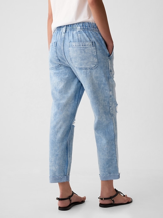 Image number 4 showing, Mid Rise Easy Denim Utility Jeans